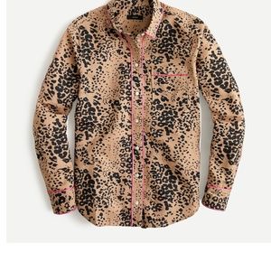 Jcrew Button-up shirt in leopard print Size Large